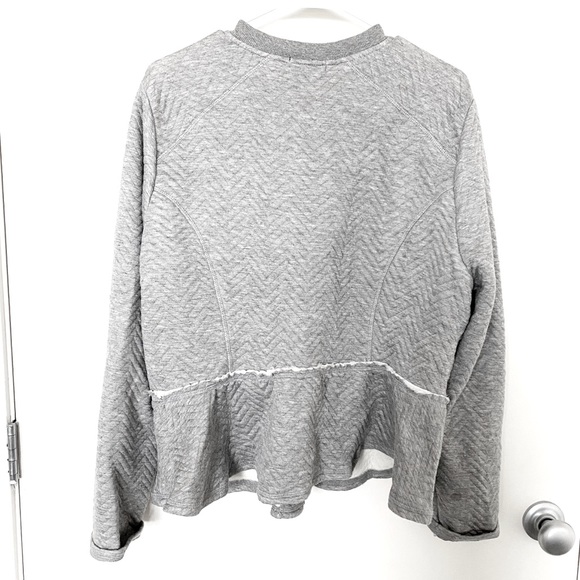 TORRID Gray Peplum Zip Up Fleece Jacket Size 2 - Picture 4 of 8